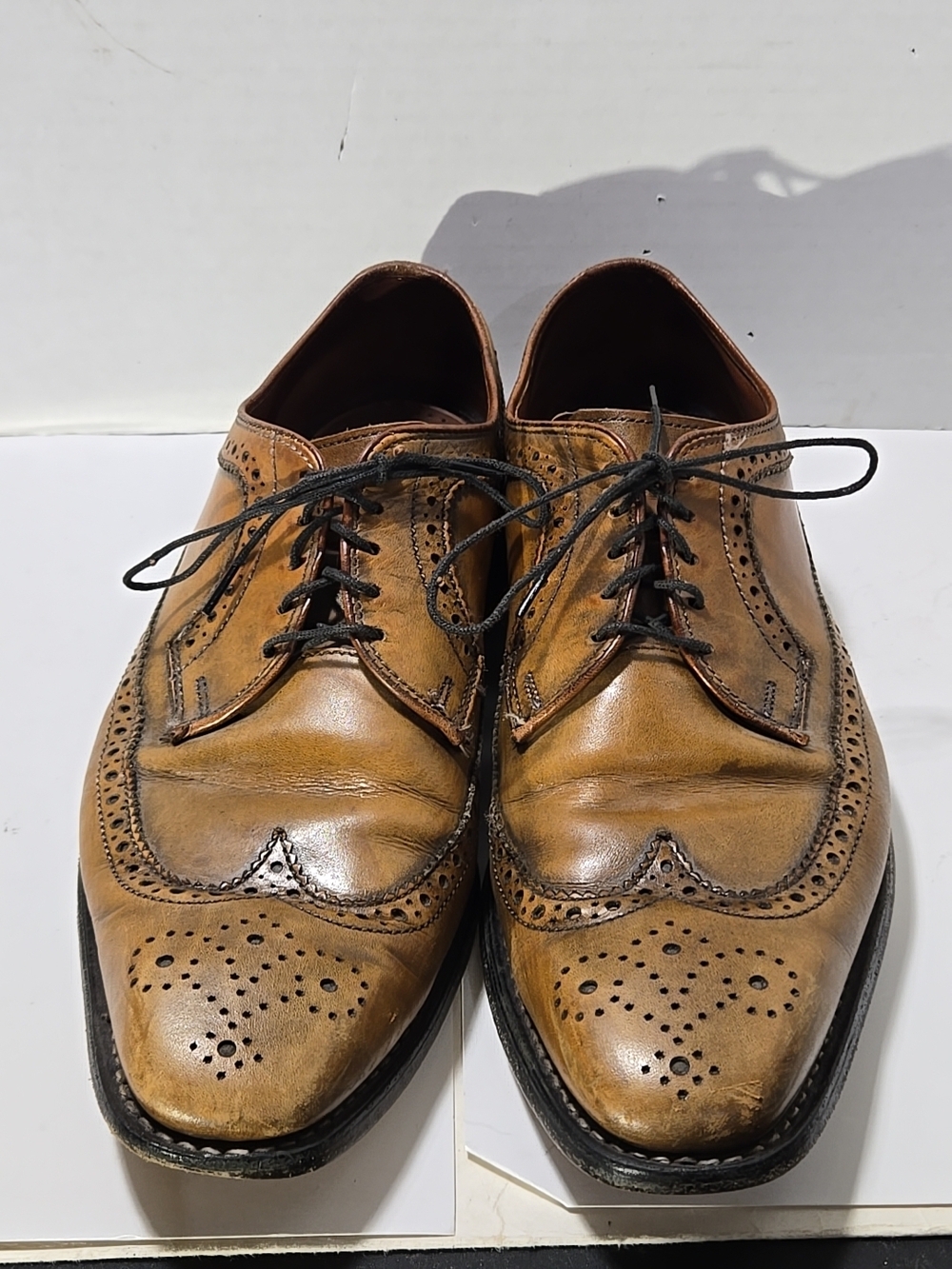 Allen Edmonds Brown Leather Wingtip Oxfords 9D